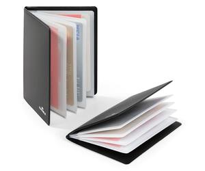 Durable Tarjetero para Tarjetas de crédito RFID, 8 Tarjetas, Negro, 230958 | Portatarjetas con protección certificada por el TÜV a 13,56 MHz, interior 54 x 86 mm, exterior 75 x 102 mm, Made in Poland