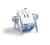Durable Telindex Flip Vegas Tarjetero Rotativo, 500 Fichas, plata, 241623 | Incluye índice A-Z de 25 piezas, fichas de 104 x 72 mm, sistema giratorio para contactos, 215 x 120 x 185 mm