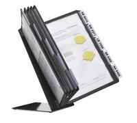 Durable VARIO Display Panel Desk Unit 10 Panels and Tabs in Black Perfect fo