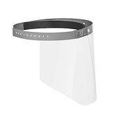 Durable Visera duradera para la protección de la cara contra salpicaduras y gotas, conforme a la CE, con diadema ajustable, abatible y desinfectable, Made in EU, 1 unidad. Pantalla facial