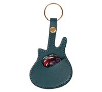 Durabled, and Stylish Guitar Pick Holder, 11g Guitar Holders with Keyring, Leather Portable Plectrum Organizer Leather Pouch, Convenient Storage for Musicians, Music Players, 5.28x2.76 Inches