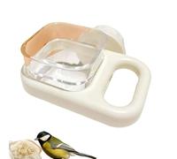 Durabled Parakeet Food Dish, Portable Bird Feeding Dish Cups, ABS, Polystyrene, Pet Chinchilla Cage Accessories, Watering Supplies with Clamp for African Greys and Conures