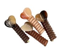 Durabled Spiral Hair Ties for Women, 50g Coiled Ponytail Holders No Damage, ABS+resin 4X Set Elastic Stretchy Curly Thin Headpiece for Bun Braids, 3.15x0.79x0.79 inches