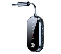 Durabled Wireless Transmitter Adapter Long Battery Life, Car Audio Receiver, ABS 2 en 1 Display Plug, Digital Stereo Support, Use for Travel Headphones Smartphones Tablets 13x2.9x1.3cm