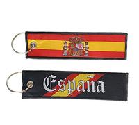 Durabol 2 Llavero de tela Capitán de yate doble cara，Moto, Coche, Accesorios Moto, Accesorios Coche (bandera de España)