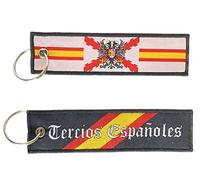 Durabol 2 Llavero de tela Capitán de yate doble cara，Moto, Coche, Accesorios Moto, Accesorios Coche (Bandera Bicefala Tercios)