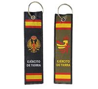 Durabol 2 Llavero de tela Capitán de yate doble cara，Moto, Coche, Accesorios Moto, Accesorios Coche (Ejército de Tierra)