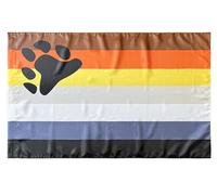Durabol Bandera Oso Hermandad Argot Gay 150 x 90 cm Satén (Orgullo Gay LGBT Arcoiris)