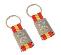 Durabol Llavero Bandera lona de España de Metal/Tela.Grabado láser.conmemorativo histórico y madrid (Brigada Paracaidista Bripac)