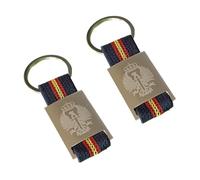 Durabol Llavero Bandera lona de España de Metal/Tela.Grabado láser.conmemorativo histórico y madrid (Ejército de Tierra Azul)