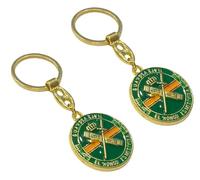 Durabol Llavero Guardia civiL Virgen del Pilar Bandera de España de Metal/Tela lona Grabado (Guardia Civil Verde)