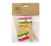 Durabol Palillos de Tapas con Bandera, Etiquetas Pequeñas para Magdalenas Decorar Tartas Bocadillos Cumpleaños Boda Fiesta de Bienvenida 3.5 * 2.5cm (La Rioja 25pcs)