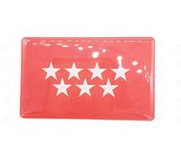 Durabol Pegatina de Resina Bandera Comunidad Madrid Rectangular 70 x 43 mm 1 Uds