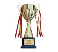 Durabol Premio Copa de Trofeos con Pegatina para Regalos al Mejor del Mundo Una Variedad de Opciones de Texto, Familiares y Amigos. (la Mejor Chef)