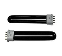 DuraBulb 2 bombillas UV de 9 W de larga duración de 4 pines para detectores de dinero falsos y cheques de billetes de banco de 9 W