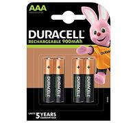 Duracell 0394203822 - Pilas recargables StayCharge AAA (pack de 4 pilas), 900mAh