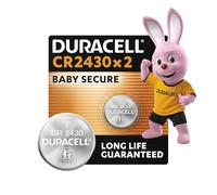 Duracell 2430 Pilas de botón de litio 3V (paquete de 2) - Larga duración garantizada - Para llaves remotas, mandos y relojes deportivos - Embalaje Baby Secure - Garantía de 10 años en su envase