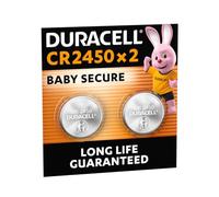 Duracell 2450 pilas de botón de litio 3V (paquete de 2) - Larga duración garantizada - Para llaves de control remoto y dispositivos domésticos - Embalaje Baby Secure - Garantía de 10 años en su envase