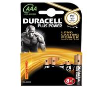 Duracell 51768634OE2024 - Paquete de 8 pilas, Plus Power LR03 AAA