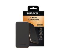 Duracell Banco de Energía 10,000mAh, Cargador Portátil de Carga Rápida con USB-C + USB-A | Paquete de Batería Externa Delgado Compatible con iPhone, Android y Más.