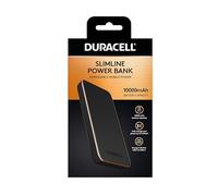 Duracell Banco de Energía 10,000mAh, Cargador Portátil de Carga Rápida con USB-C + USB-A | Paquete de Batería Externa Delgado Compatible con iPhone, Android y Más.