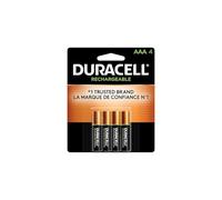 Duracell - Baterías AAA Recargables - Batería Triple A de Larga duración, Multiusos para el hogar y el Negocio - 4 Unidades