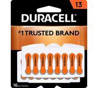 Duracell - Baterías para audífonos tamaño 13 (naranja) - Batería de larga duración con EasyTab para facilitar la instalación - 16 unidades