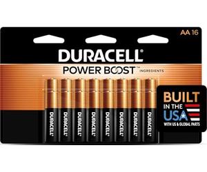 Duracell - CopperTop Alkaline Batteries with Duralock Power Preserve Technology, AA, 16/PK MN1500B16Z (DMi PK by Duracell
