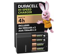 DURACELL DU101 Cargador De Pilas 4 Horas Con 2 AA + 2 AAA