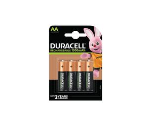 DURACELL Juego de 4 baterías RCR PLUS 1300 mAh AA