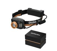 Duracell Linterna frontal LED DH1500R Pro - 1500 lúmenes, enfocable, alcance de 50 m, función de luz roja, recargable por USB-C, batería de ion de litio 18650, varios modos de luz, a prueba de