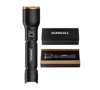 Duracell Linterna LED DF3000R Pro - 3000 lúmenes, enfocable, alcance de 160 m, recargable por USB-C, batería de ion de litio 21700, varios modos de luz, a prueba de salpicaduras, incluye caja de