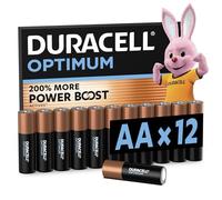 DURACELL Optimum AA Pilas Alcalinas (Paquete de 12) 1.5V, LR06