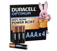 DURACELL Optimum AAA Pilas Alcalinas (Paquete de 4) 1.5V, LR03