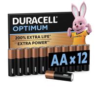 Duracell Optimum pilas alcalinas AA de 1,5 V (paquete de 12) LR6 MX1500