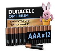 Duracell Optimum pilas alcalinas AAA de 1,5 V (paquete de 12), LR03 MX2400