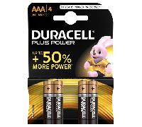 Duracell Pila Alcalina Plus Power LR3 AAA PACK-4