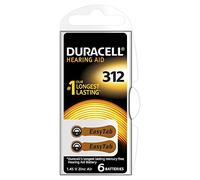Duracell - Pila auditiva Easy Tab - 312 Marrón pack de 6