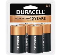 Duracell - Pilas alcalinas CopperTop D con Paquete resellable, batería D Multiusos de Larga duración para el hogar y el Negocio, 4 Unidades (Paquete de 12)