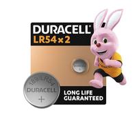 Duracell pilas alcalinas especiales LR54 de 1,5 V (paquete de 2) (189/LR1130) - Larga duración - Termómetros, calculadoras, relojes, dispositivos médicos - 5 años de vida útil - Prevención de fugas