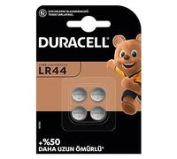 Duracell Pilas alcalinas LR44 de botón Personalizadas de 1,5 V (76 A/A76/V13GA), Paquete de 4