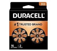 Duracell - Pilas para audífonos (conjunto de 16) DA312B16ZM09, 312, 16, 1