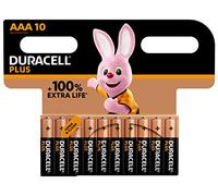 Duracell Plus 163584 - Pilas alcalinas AAA (1,5 V, LR03 MN2400, 10 Unidades)
