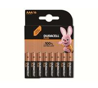 DURA PLUS AAA16 - Duracell Plus, pila alcalina, AAA (Micro), paquete de 16