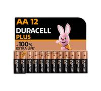 Duracell plus pilas aa (pack de 12) - alcalinas 1,5 v - hasta 100 % de