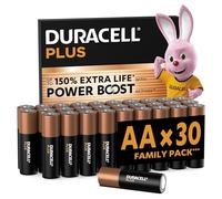 Duracell Plus Pilas alcalinas AA, Paquete de 30, 1.5 V, LR6 MN1500