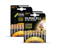 Duracell Plus - Pilas AAA (Paquete de 16 + 8 gratis)