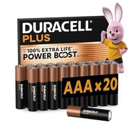 Duracell Plus Pilas alcalinas AAA, Paquete de 20, 1.5 V, LR03 MN2400