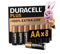 Duracell Plus pilas alcalinas AA (paquete de 8), 1,5 V, MN1500