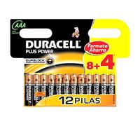 Duracell Plus - Pilas alcalinas (AAA, LR03, 1,5 V) 12 Unidades